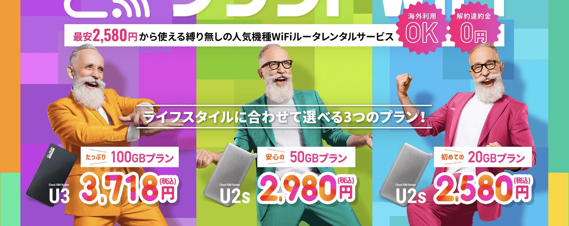 クラウドWiFiの容量と価格